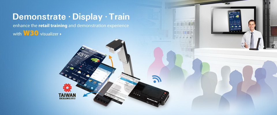 As the world’s first standalone wireless visualizer, the AVerVision W30 enhances the retail training and demonstration experience.